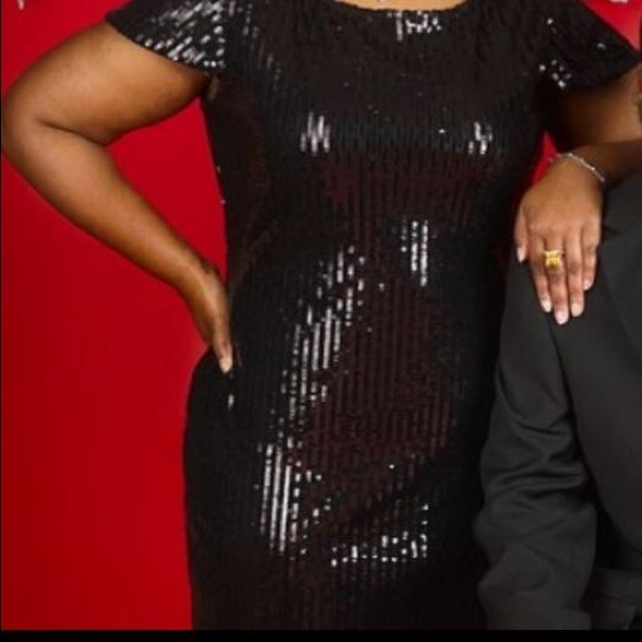Beautiful Black Sequins Dress Size 12 - Picture 8 of 8